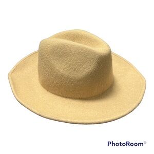 Free People 100% Wool Fedora Hat in Camel/Tan